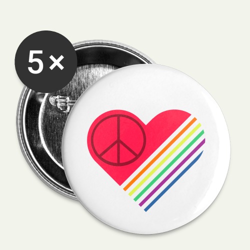 Love Not Hate - Buttons small 1'' (5-pack)