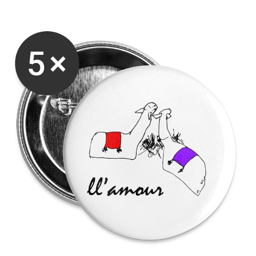 Llamour (color version). - Buttons small 1'' (5-pack)