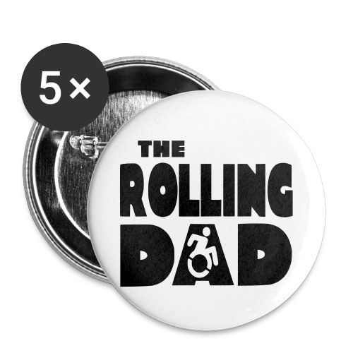 Rolling dad in a wheelchair - Buttons small 1'' (5-pack)