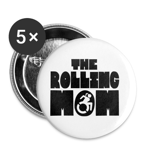 Rolling mom in wheelchair - Buttons small 1'' (5-pack)