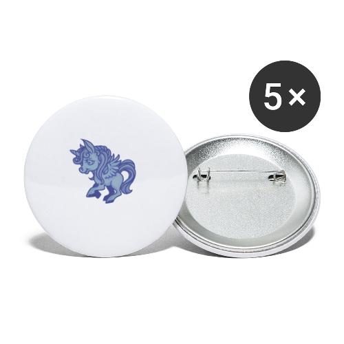 Little blue unicorn - Buttons small 1'' (5-pack)