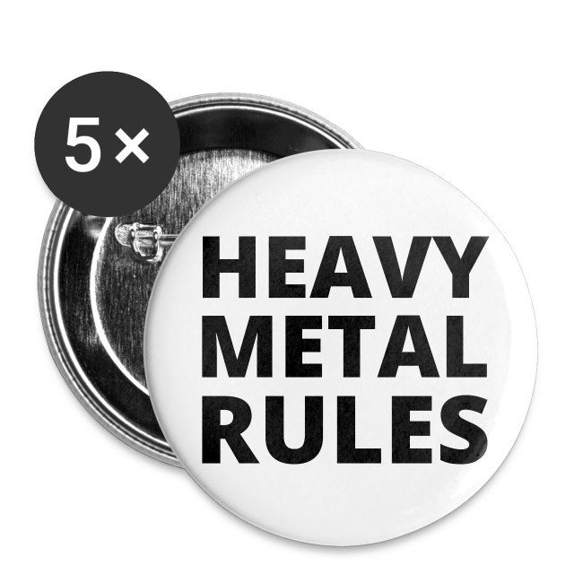 HEAVY METAL RULES (in black letters)