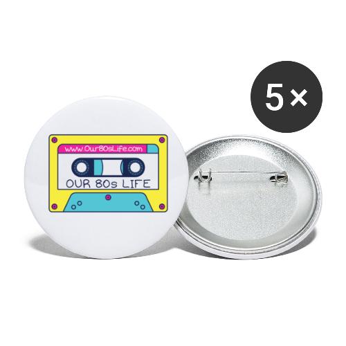 Our 80s Life Cassette Logo - Buttons small 1'' (5-pack)