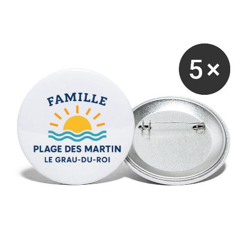Family Beach Shirt – Plage des Martin Design - Buttons small 1'' (5-pack)