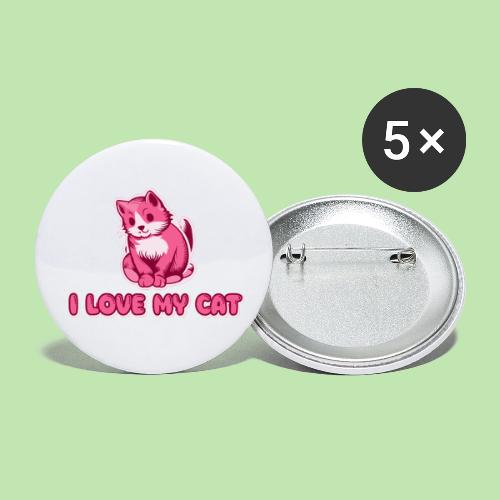 I love my cat - Buttons small 1'' (5-pack)