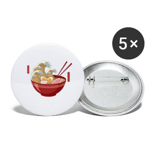 The Great Wave of Ramen - Buttons small 1'' (5-pack)