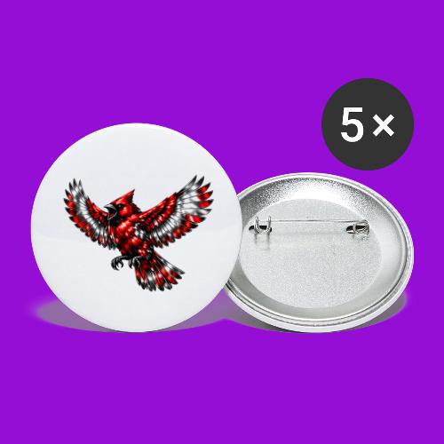 Silver Cardinal in Flight - Buttons small 1'' (5-pack)