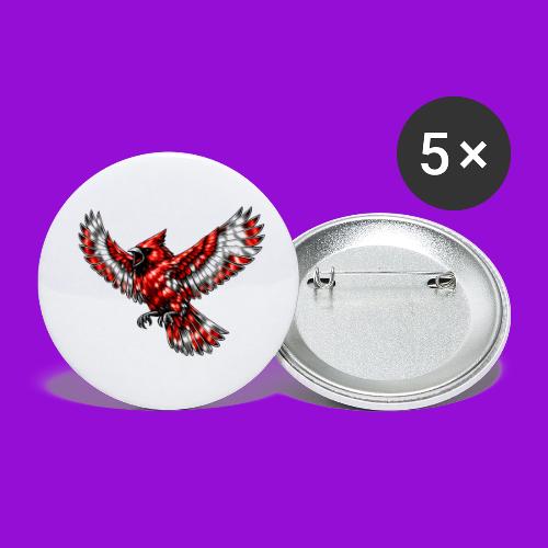 Cardinal in Flight - Buttons small 1'' (5-pack)