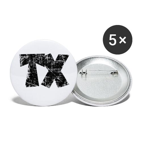 TX Texas (Vintage Black) - Buttons small 1'' (5-pack)