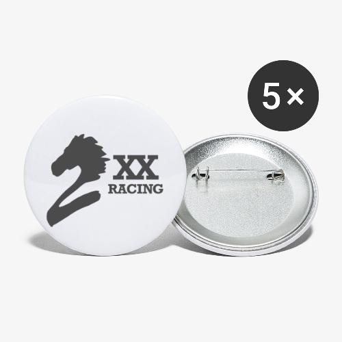 XX Racing Orig Edit Grey 4x - Buttons small 1'' (5-pack)