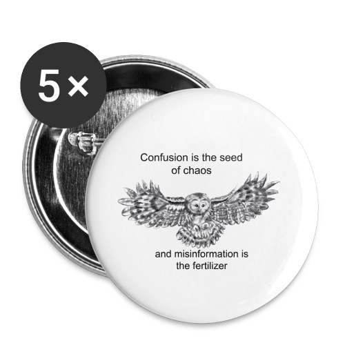 Chaos owl - Buttons small 1'' (5-pack)