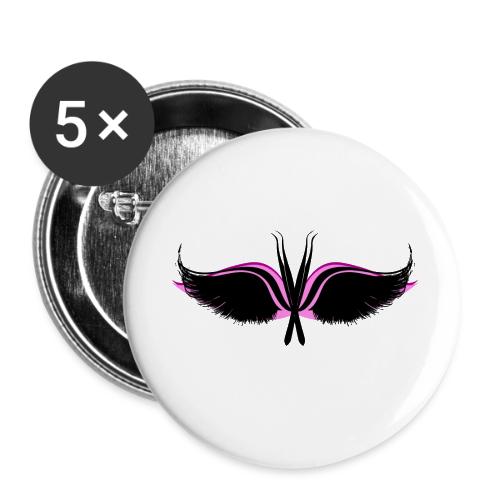 Lash Tweezer Wings black - Buttons small 1'' (5-pack)