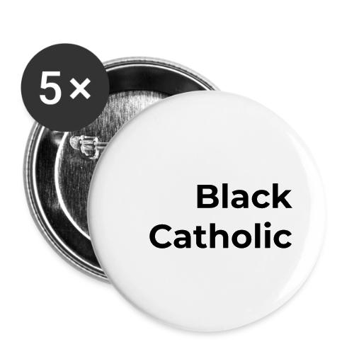Black Catholic Tee - Buttons small 1'' (5-pack)