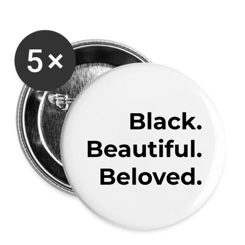 Black Beloved Tee - Buttons small 1'' (5-pack)