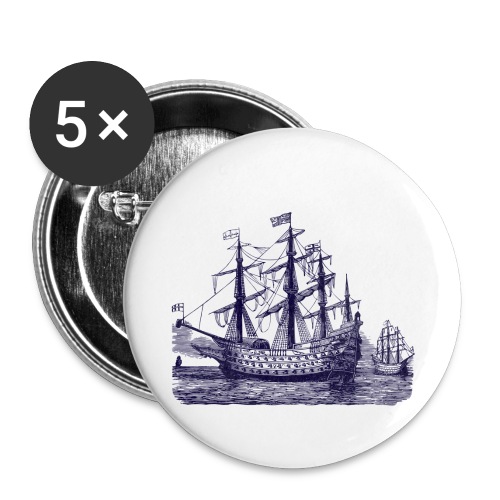 blue ship theme - Buttons small 1'' (5-pack)