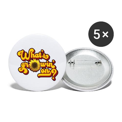 What's Growin' On? Groovy Sunflower Art - Buttons small 1'' (5-pack)
