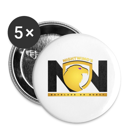 Nightwing GoldxBLK Logo - Buttons small 1'' (5-pack)