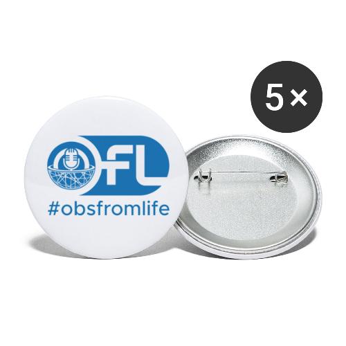 Observations from Life Logo with Hashtag - Buttons small 1'' (5-pack)