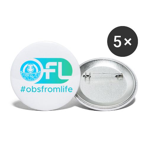 Observations from Life Logo with Hashtag - Buttons small 1'' (5-pack)