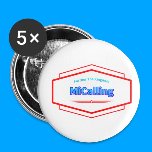 Full Transparent MiCalling Logo - Buttons small 1'' (5-pack)