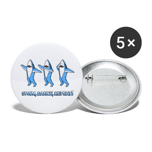 Dancing Sharks - Swim, Dance, Repeat - Buttons small 1'' (5-pack)