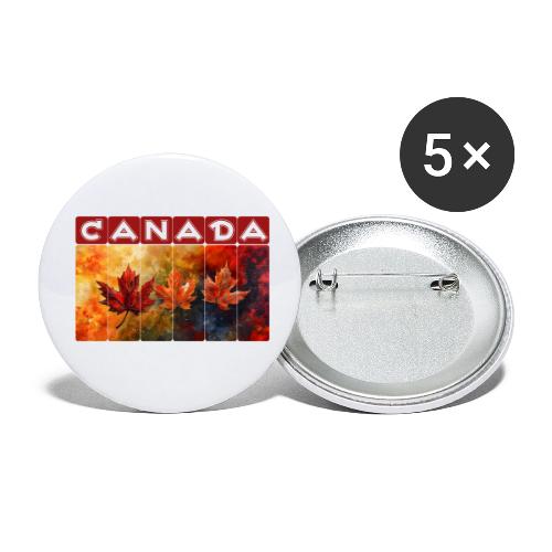 Painted Canada Leaves - Buttons small 1'' (5-pack)