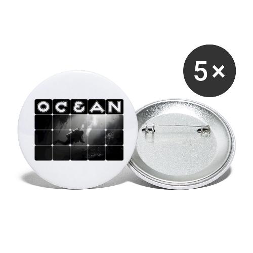 Ocean: Monochrome descent of a scuba diver - Buttons small 1'' (5-pack)
