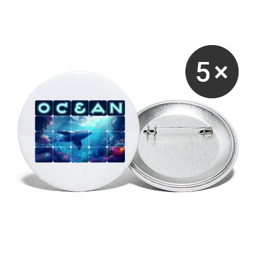 Ocean: Whale’s Path - Buttons small 1'' (5-pack)
