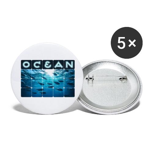 Ocean: Silver Tide - Buttons small 1'' (5-pack)