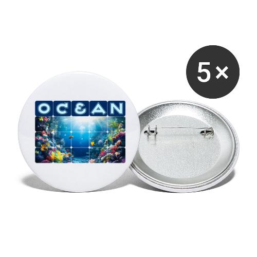 Ocean: Neon Reef Glow - Buttons small 1'' (5-pack)