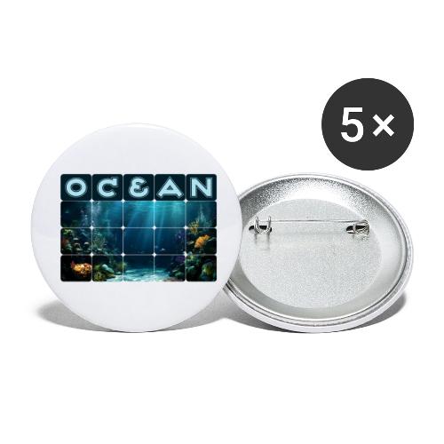 Ocean: Rainbow Reef Life - Buttons small 1'' (5-pack)