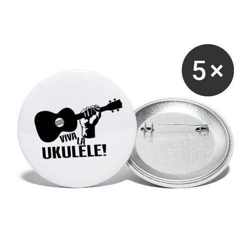 Viva La Ukulele! (black) - Buttons small 1'' (5-pack)