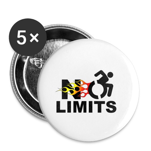 No limits for me with my wheelchair - Buttons small 1'' (5-pack)