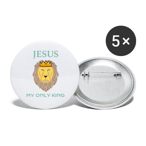 Jesus My Only King Shirt – Lion of Judah - Buttons small 1'' (5-pack)