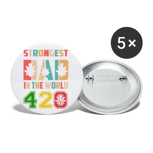 Chucklesome 420 Dad Loves Herb Weed Marijuana - Buttons small 1'' (5-pack)