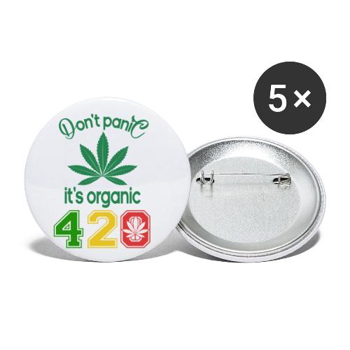 Joshing 420 Organic Herb Weed Marijuana Design - Buttons small 1'' (5-pack)