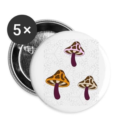 Fall Season Mushroom Designs - Buttons small 1'' (5-pack)