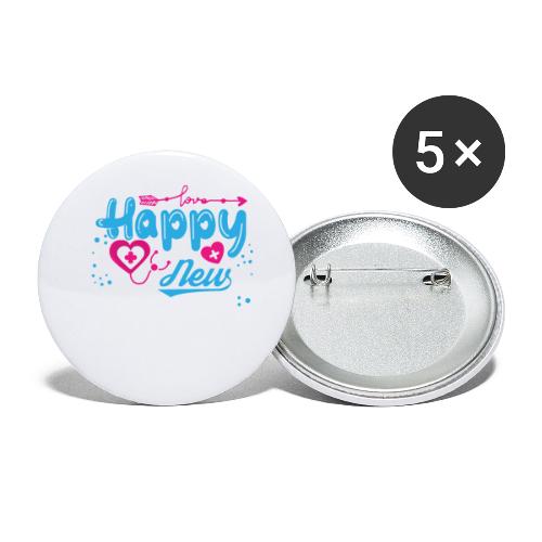 My Happy New Year Nurse T-shirt - Buttons small 1'' (5-pack)