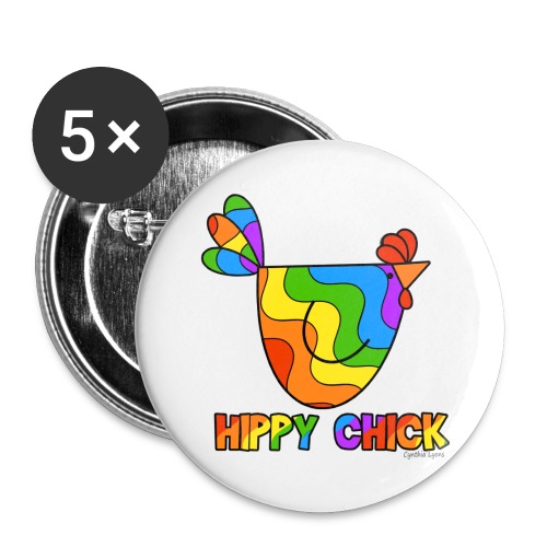 hippy chick - Buttons small 1'' (5-pack)