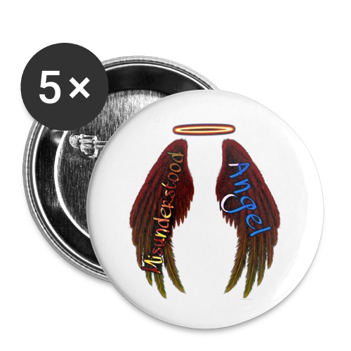 Misunderstood Angel (Demon Wings) - Buttons small 1'' (5-pack)
