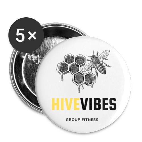 Hive Vibes Group Fitness Swag 2 - Buttons small 1'' (5-pack)