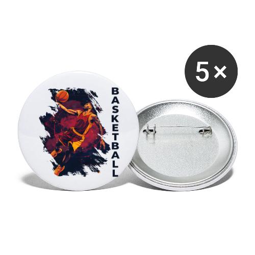 Basketball Charge - Buttons small 1'' (5-pack)