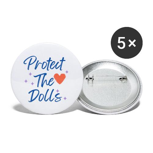 Protect The Dolls | Heart & Stars Typography - Buttons small 1'' (5-pack)