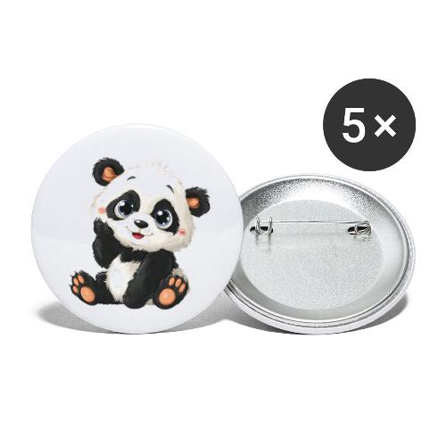 Blushing Baby Panda - Buttons small 1'' (5-pack)