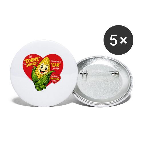 Corny Valentine T-Shirt - Buttons small 1'' (5-pack)