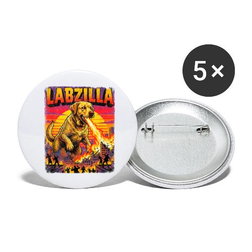 Labzilla Giant Yellow Labrador Monster Tee - Buttons small 1'' (5-pack)