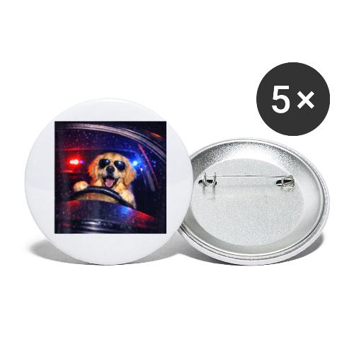 Funny Police Golden Retriever Meme Tee - Buttons small 1'' (5-pack)