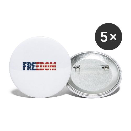 Freedom American Flag Distressed Patriotic Shirt - Buttons small 1'' (5-pack)