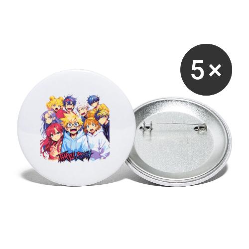 Thrill Rush Anime Squad Streetwear - Buttons small 1'' (5-pack)