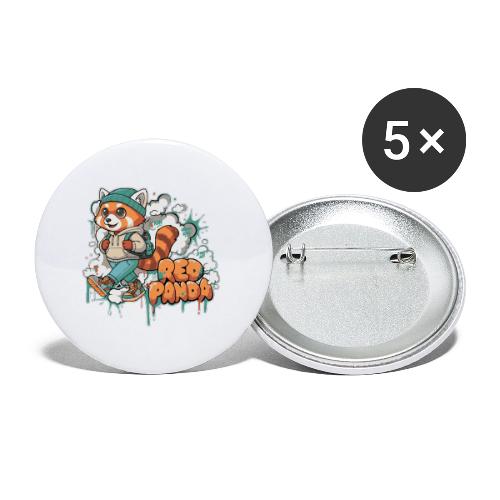 Red Panda Street Graffiti Vibes - Buttons small 1'' (5-pack)